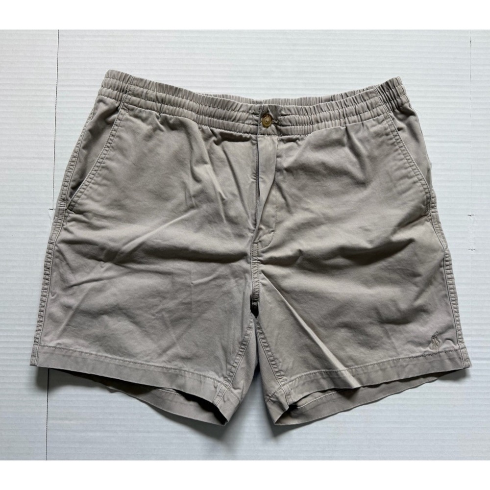 Polo Ralph Lauren Classic Fit Drawstring 6 Inch Chino Light Khaki Shorts Size XL